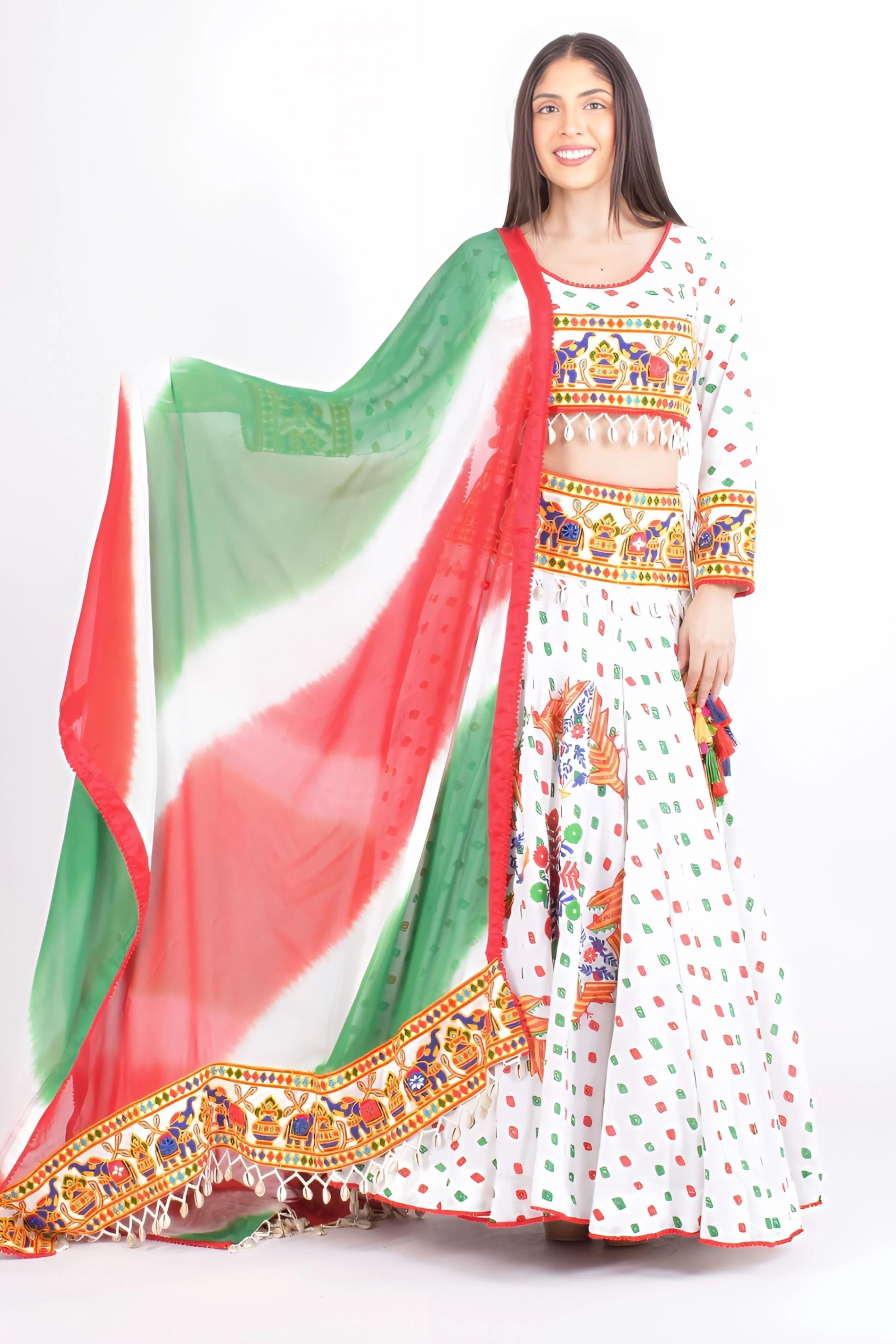 Zehra Bandhani Kutchi Chaniya Choli Set - Image 5