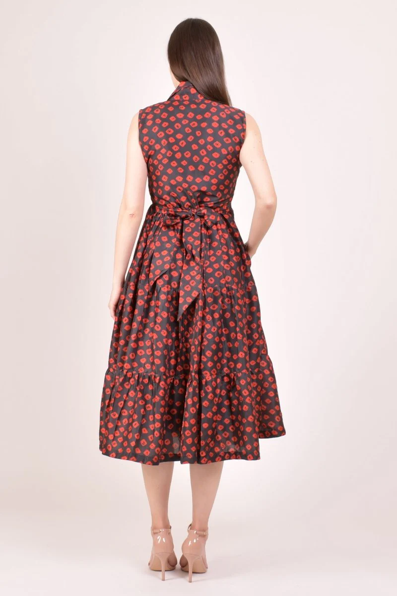 Black Collared Midi Dress - Image 2