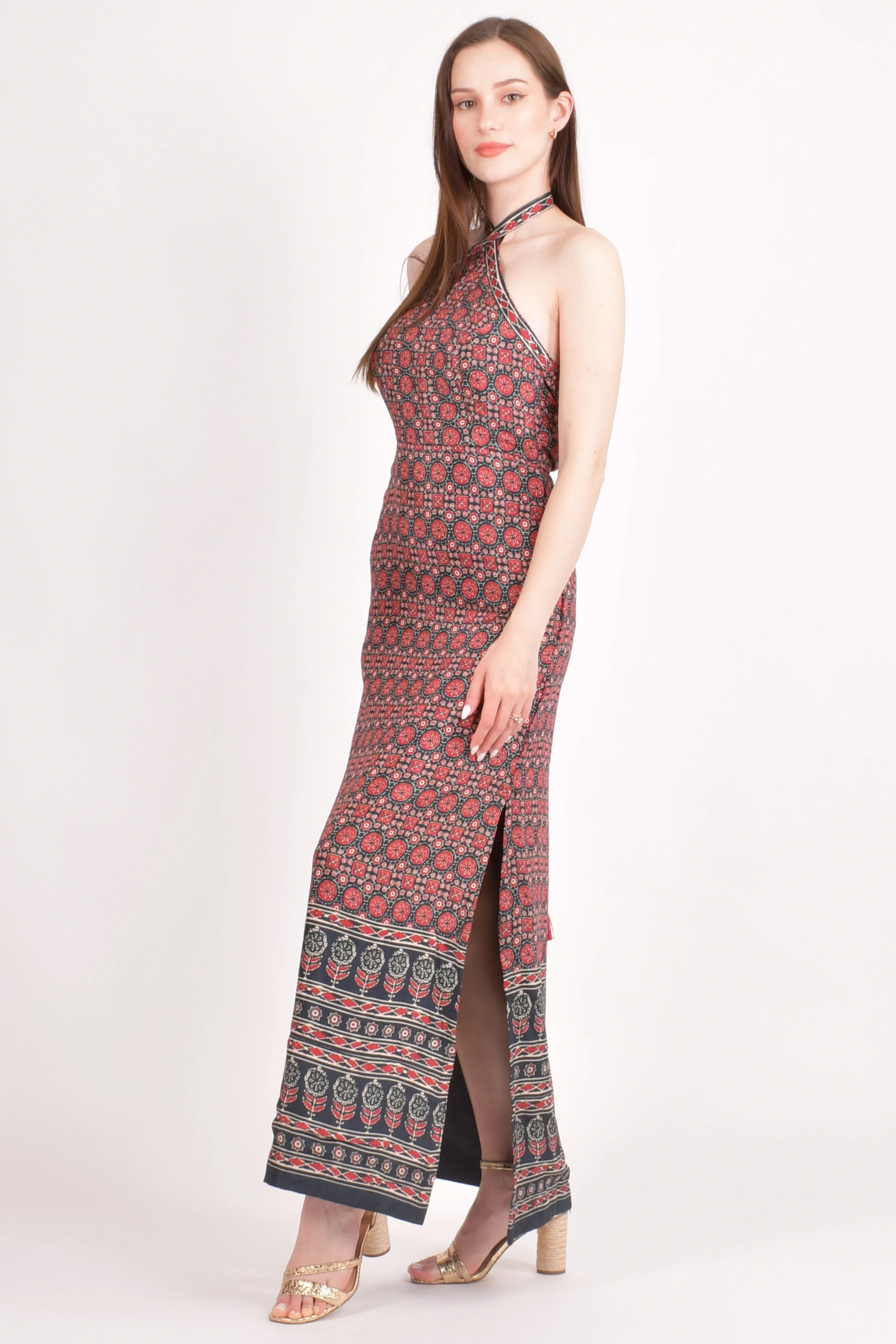 Double Slit Halter Maxi Dress - Image 6