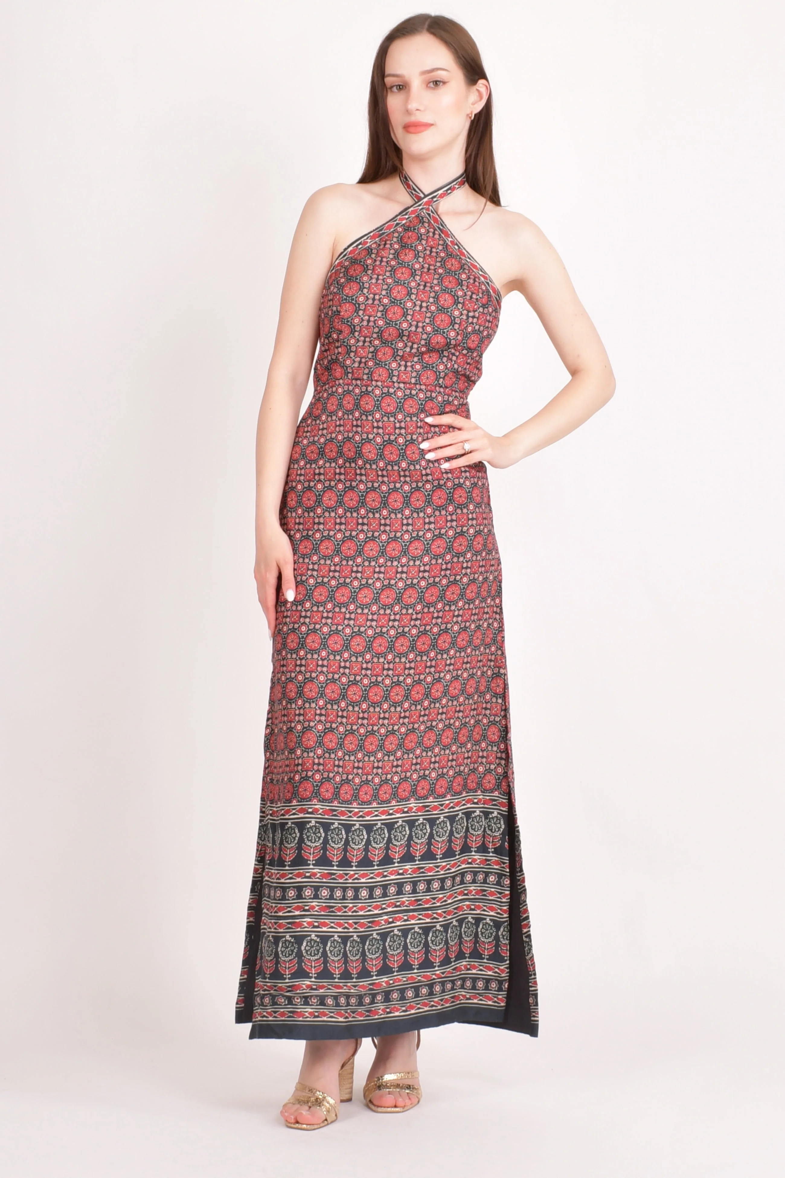 Double Slit Halter Maxi Dress - Image 7