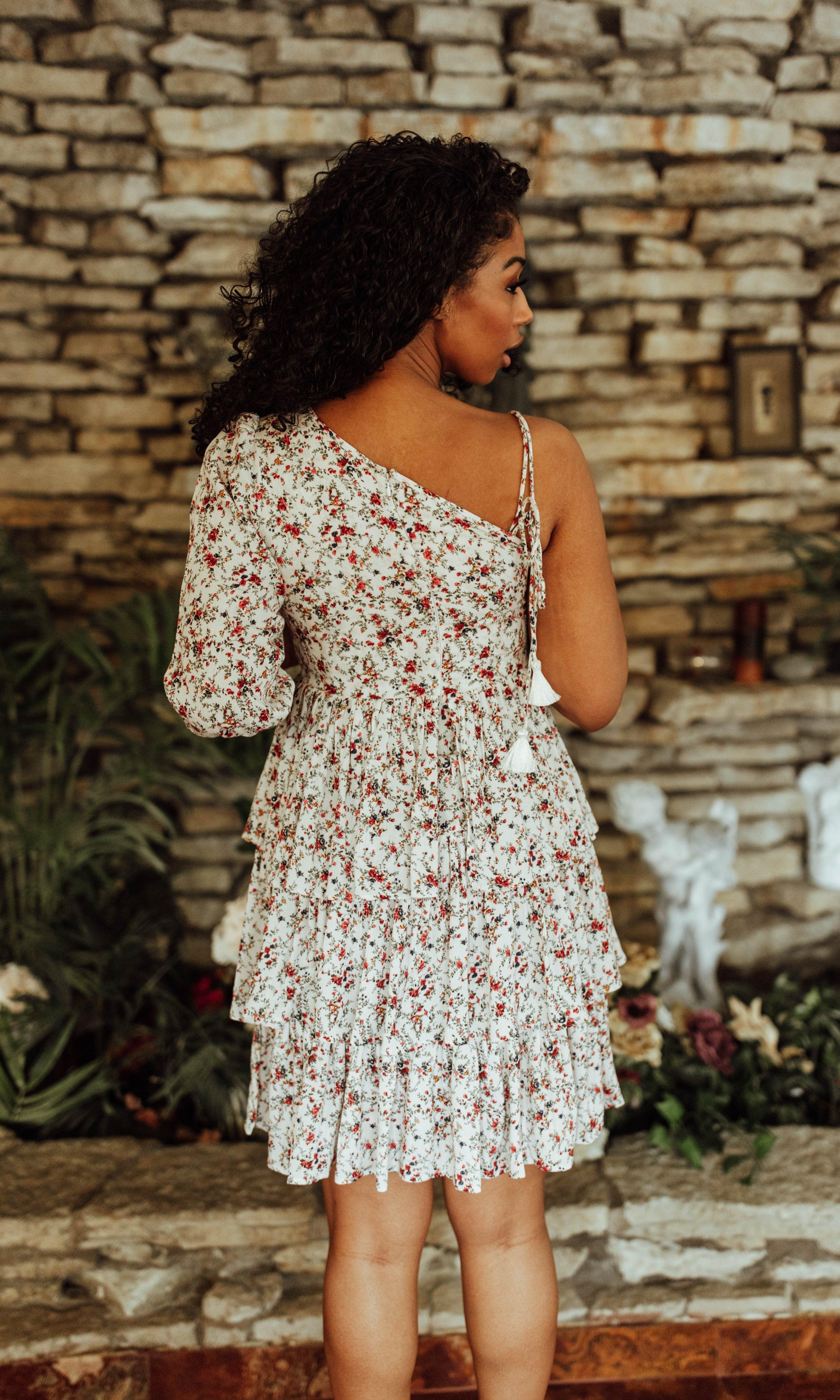 Rayon Convertible White Short Dress - Image 2