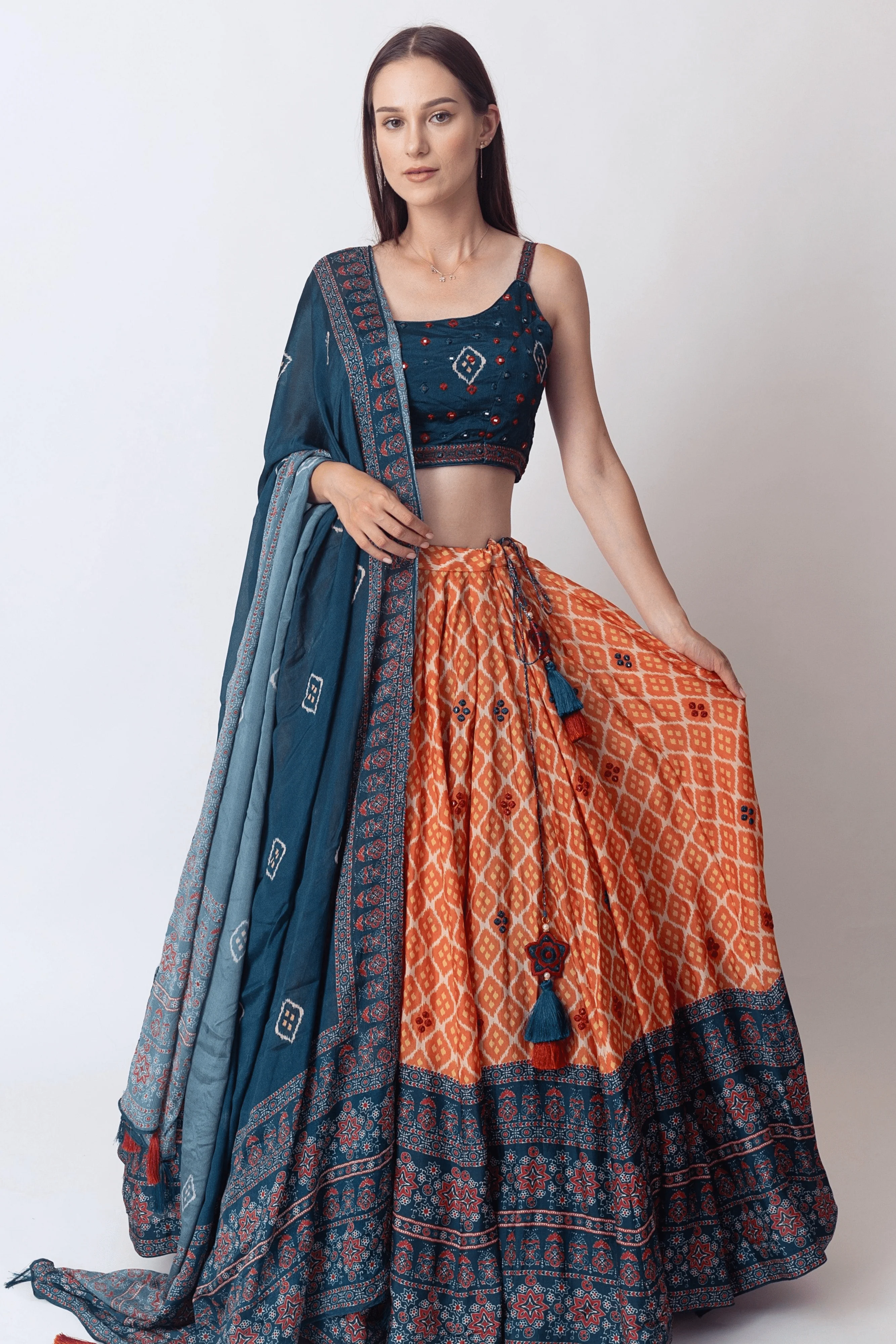 Lehenga with Mirror Embroidery - Image 4