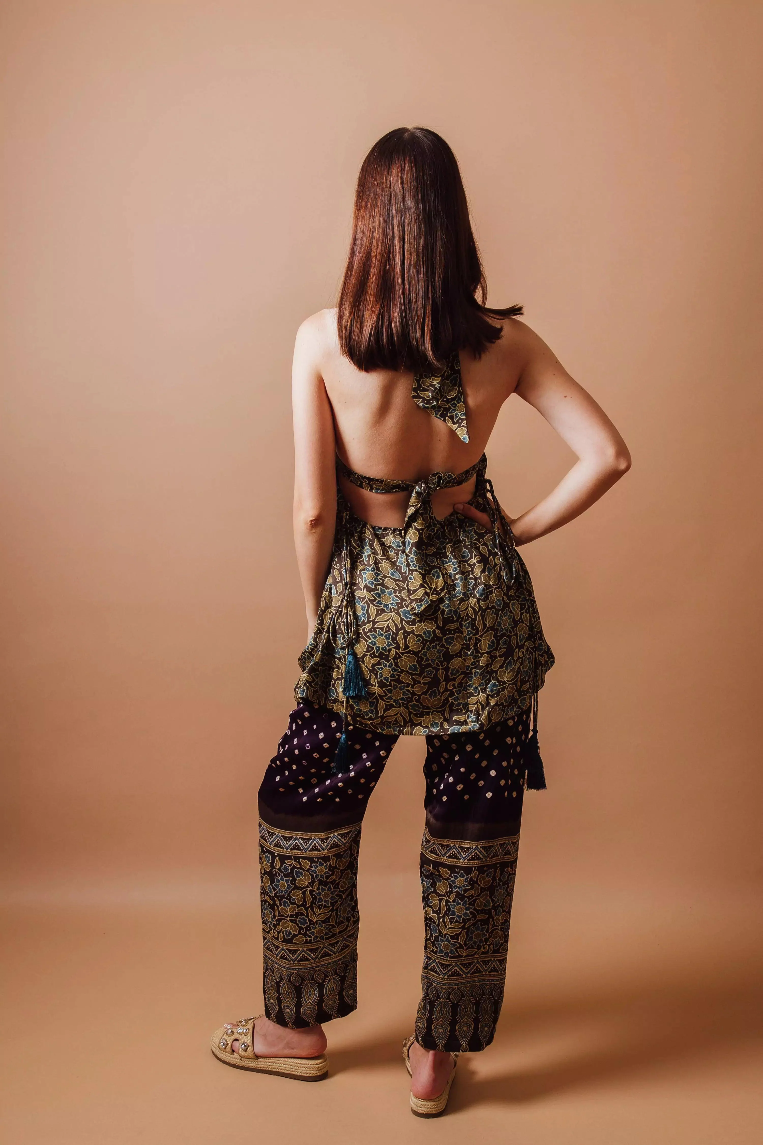 Paula Co-Ord Set with Hand-Blocked Ajrakh Print - Image 2